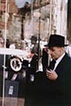 Saul Leiter Color Photograph, Man and Mirror